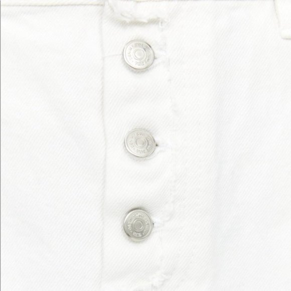 Zara White Denim Mini Skirt Button Fly XS - Picture 3 of 8